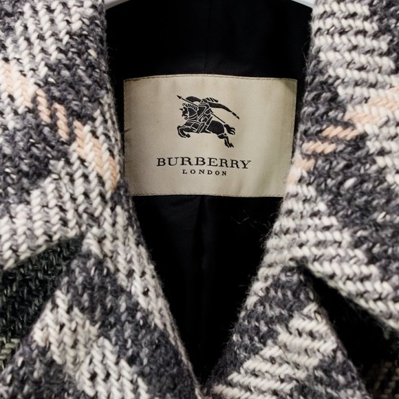 Burberry Grey House Check Wool Coat - Picture 5 of 14